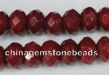 CCN154 15.5 inches 8*12mm faceted rondelle candy jade beads