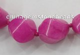 CCN1540 15.5 inches 10*14mm - 20*25mm twisted tetrahedron candy jade beads