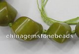 CCN1542 15.5 inches 10*14mm - 20*25mm twisted tetrahedron candy jade beads