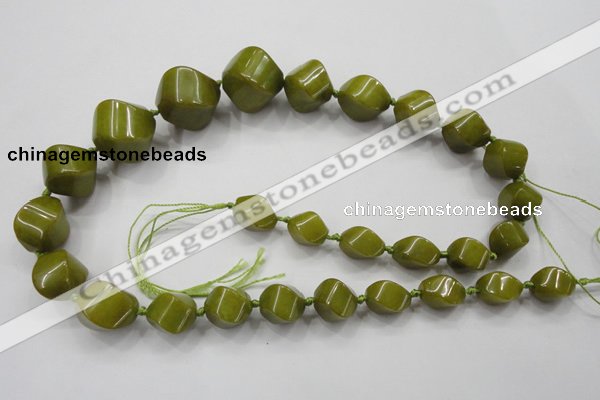 CCN1542 15.5 inches 10*14mm - 20*25mm twisted tetrahedron candy jade beads