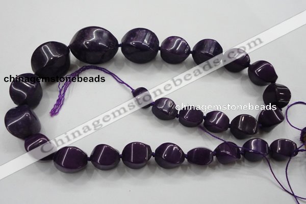 CCN1545 15.5 inches 10*14mm - 20*30mm twisted tetrahedron candy jade beads