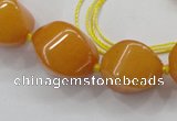 CCN1546 15.5 inches 10*14mm - 20*30mm twisted tetrahedron candy jade beads