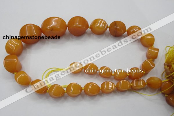 CCN1546 15.5 inches 10*14mm - 20*30mm twisted tetrahedron candy jade beads