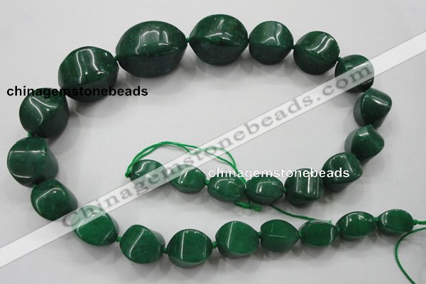 CCN1547 15.5 inches 10*14mm - 20*30mm twisted tetrahedron candy jade beads