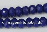 CCN155 15.5 inches 8*12mm faceted rondelle candy jade beads