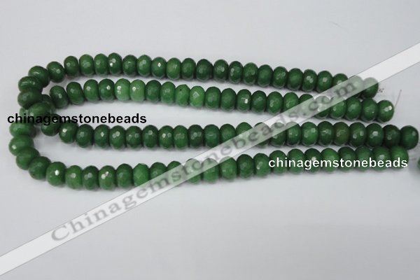 CCN156 15.5 inches 8*12mm faceted rondelle candy jade beads