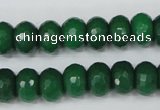 CCN157 15.5 inches 8*12mm faceted rondelle candy jade beads