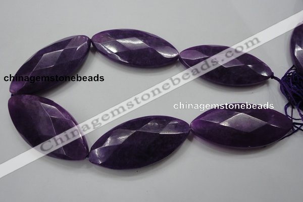 CCN1570 15.5 inches 30*64mm faceted marquise candy jade beads
