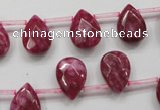 CCN1581 15.5 inches 10*14mm briolette candy jade beads wholesale