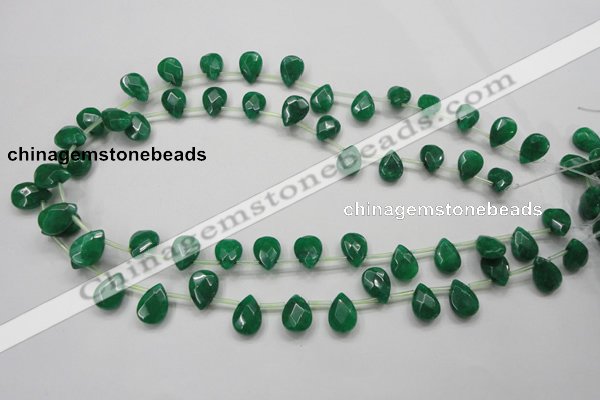 CCN1584 15.5 inches 10*14mm briolette candy jade beads wholesale