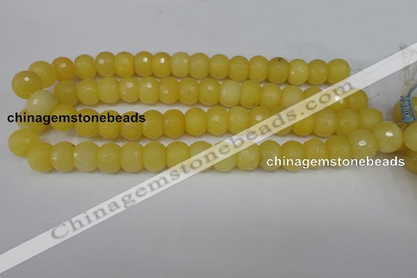 CCN161 15.5 inches 12*16mm faceted rondelle candy jade beads