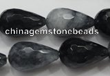 CCN1611 15.5 inches 15*25mm faceted teardrop candy jade beads