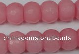 CCN163 15.5 inches 12*16mm faceted rondelle candy jade beads