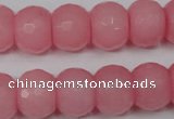 CCN163 15.5 inches 12*16mm faceted rondelle candy jade beads