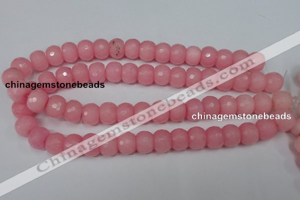 CCN163 15.5 inches 12*16mm faceted rondelle candy jade beads