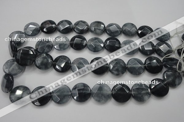 CCN1653 15.5 inches 20mm faceted coin candy jade beads