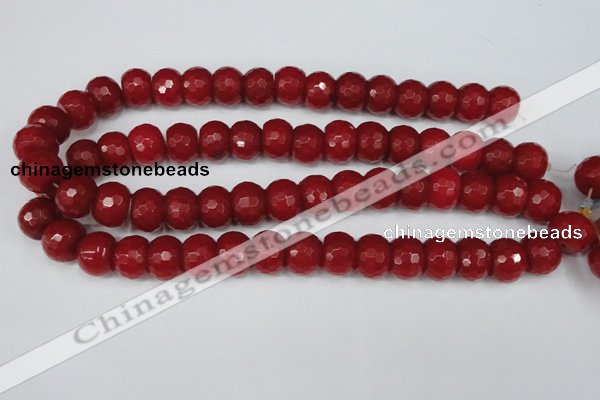 CCN166 15.5 inches 12*16mm faceted rondelle candy jade beads