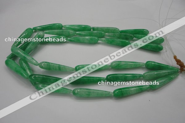 CCN1665 15.5 inches 8*40mm teardrop candy jade beads wholesale