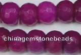 CCN167 15.5 inches 12*16mm faceted rondelle candy jade beads