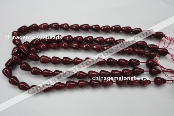 CCN1672 15.5 inches 10*14mm teardrop candy jade beads wholesale