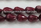 CCN1675 15.5 inches 10*14mm faceted teardrop candy jade beads wholesale