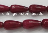 CCN1679 15.5 inches 10*20mm faceted teardrop candy jade beads wholesale
