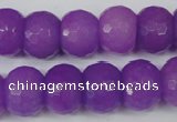 CCN168 15.5 inches 12*16mm faceted rondelle candy jade beads