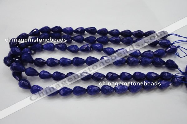 CCN1688 15.5 inches 10*14mm faceted teardrop candy jade beads wholesale