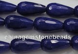 CCN1692 15.5 inches 10*20mm faceted teardrop candy jade beads wholesale