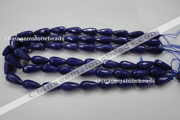 CCN1692 15.5 inches 10*20mm faceted teardrop candy jade beads wholesale