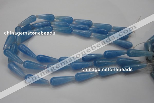 CCN1700 15.5 inches 10*30mm teardrop candy jade beads wholesale