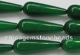 CCN1704 15.5 inches 10*30mm teardrop candy jade beads wholesale