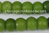 CCN171 15.5 inches 12*16mm faceted rondelle candy jade beads