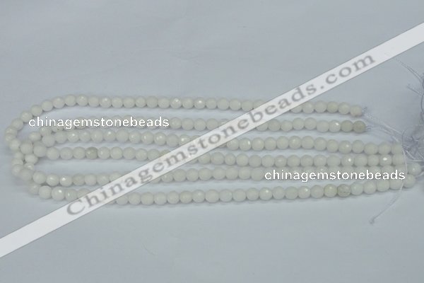 CCN1801 15 inches 6mm faceted round candy jade beads wholesale