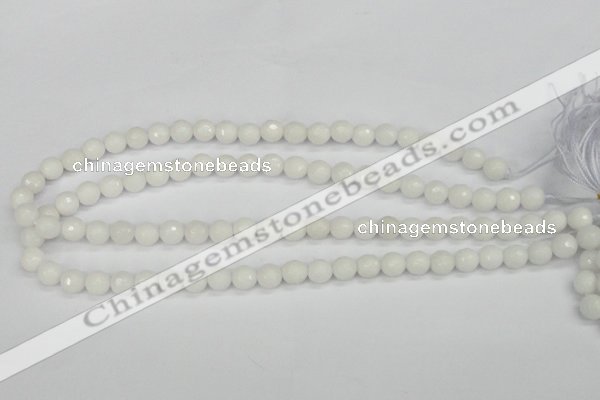 CCN1802 15 inches 8mm faceted round candy jade beads wholesale