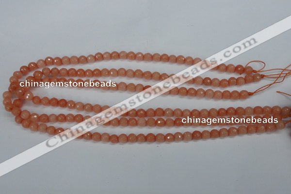 CCN1811 15 inches 6mm faceted round candy jade beads wholesale