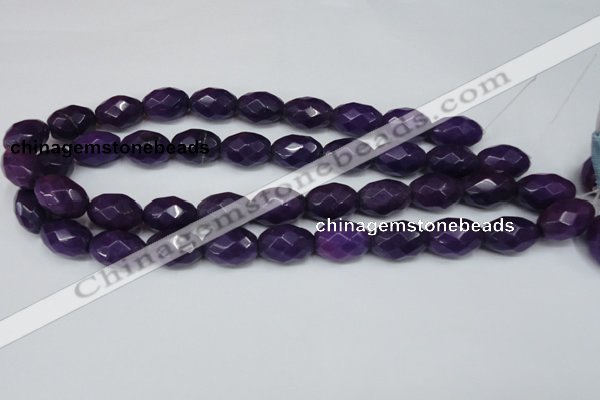 CCN182 15.5 inches 13*18mm faceted rice candy jade beads