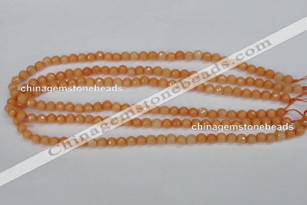 CCN1820 15 inches 4mm faceted round candy jade beads wholesale