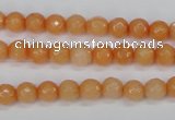 CCN1821 15 inches 6mm faceted round candy jade beads wholesale