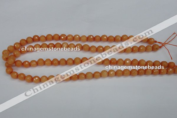 CCN1822 15 inches 8mm faceted round candy jade beads wholesale