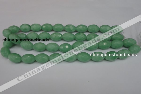 CCN183 15.5 inches 13*18mm faceted rice candy jade beads