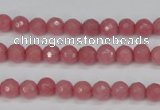 CCN1830 15 inches 4mm faceted round candy jade beads wholesale