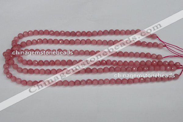 CCN1830 15 inches 4mm faceted round candy jade beads wholesale