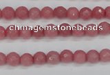 CCN1831 15 inches 6mm faceted round candy jade beads wholesale