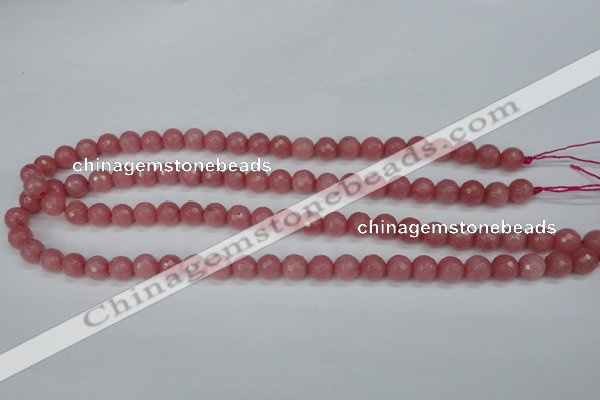 CCN1832 15 inches 8mm faceted round candy jade beads wholesale