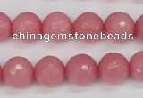 CCN1834 15 inches 12mm faceted round candy jade beads wholesale