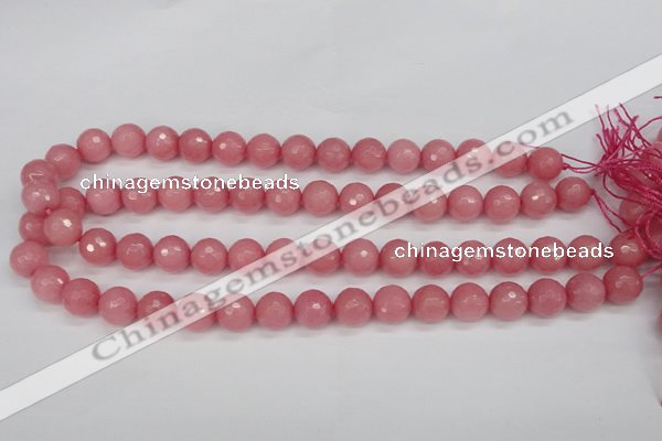 CCN1834 15 inches 12mm faceted round candy jade beads wholesale