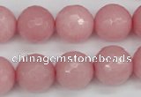 CCN1835 15 inches 14mm faceted round candy jade beads wholesale