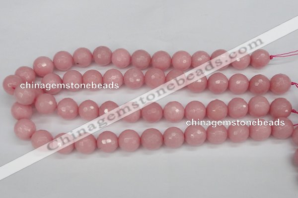 CCN1835 15 inches 14mm faceted round candy jade beads wholesale