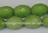 CCN184 15.5 inches 13*18mm faceted rice candy jade beads